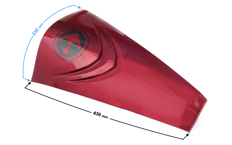 Obudowa przednia dekor skuter Barton Tres czerwona