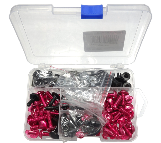 Śruby owiewek uniwersalne aluminiowe czerwone