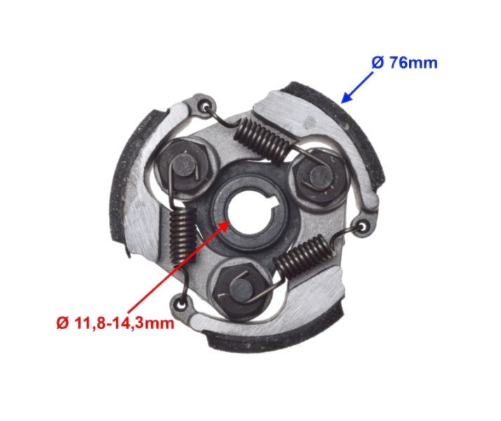 Sprzęgło pocket 50ccm mini bike 3 szczęki tuning klin