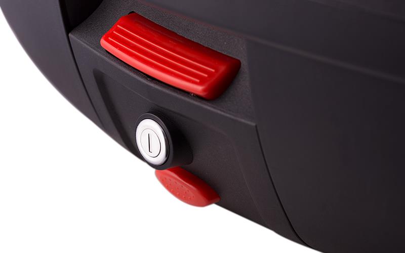 Kufer Moretti MR-889 46l czerwony czerwony odblask