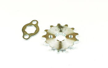 Zębatka zdawcza przód 13z 420 na wałek 17mm + zabezpieczenie