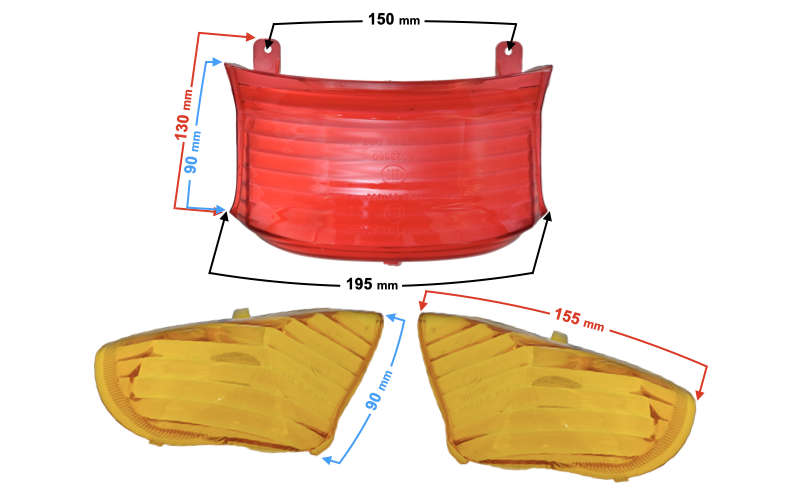 Klosz lampy tylnej z kierunkowskazami Barton 21 2
