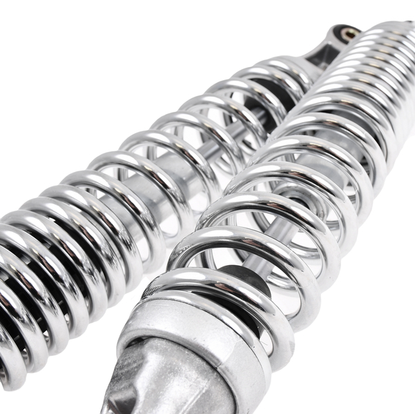 Amortyzatory tył 8/8/350mm chrom motorowery Romet komplet Delux