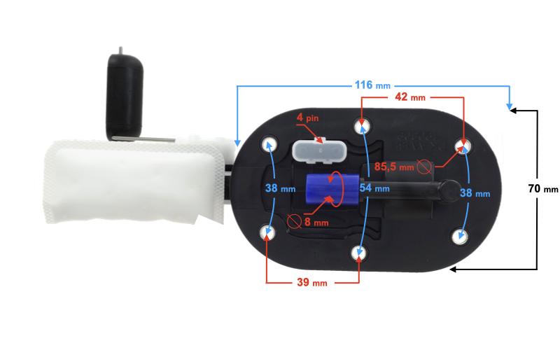 Pompa paliwa ATV Quad Mikilon (H)
