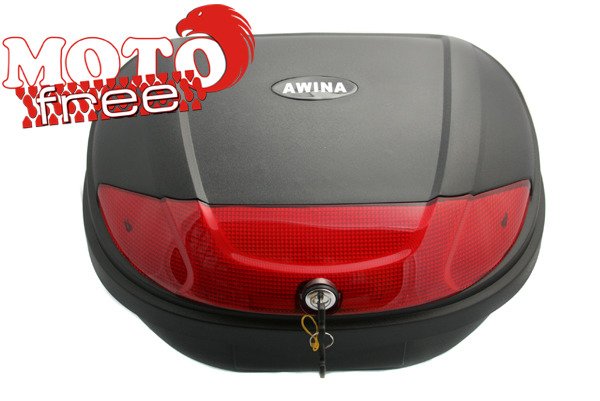 Kufer motocyklowy 48l czarny na 2 kaski duży 60x44x31,5cm