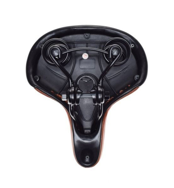 Siedzenie rowerowe na sprężynie brązowe 245x200