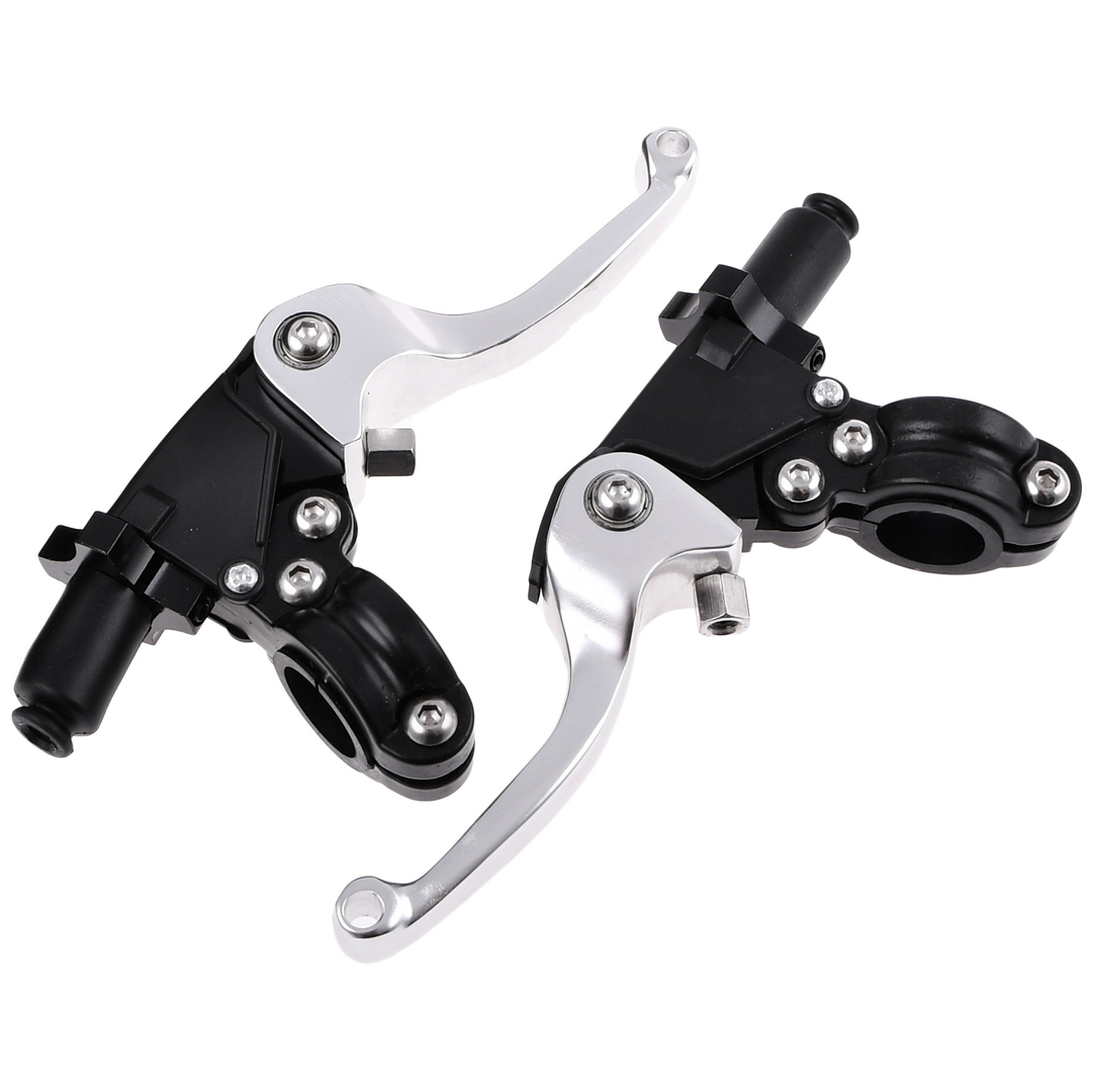 Dźwignia hamulca sprzęgła + obejmy srebrne Simson DPR