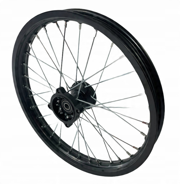 Felga przód 1.6x17 cali aluminiowa czarna pitbike MRF 120 140 RC Kayo Pitgang