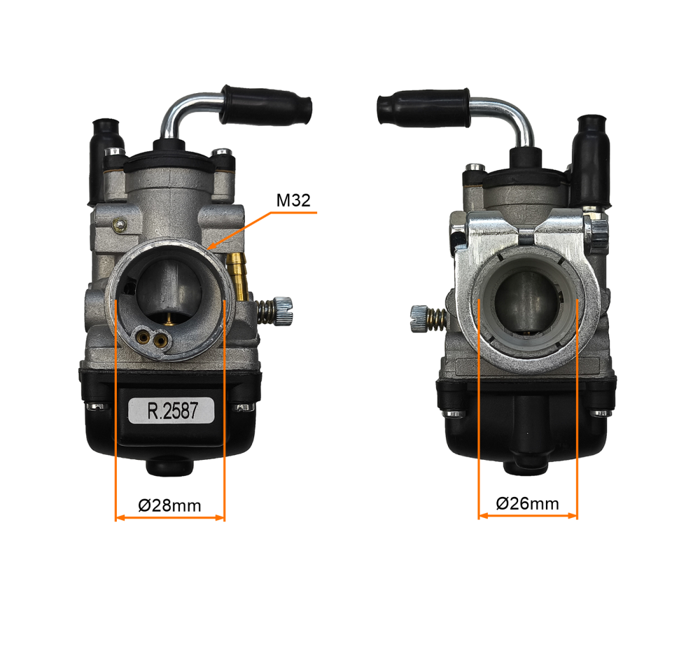 Gaźnik ze ssaniem na linkę aluminiowy AM6 MBK Aprilia Rieju Yamaha Peugeot