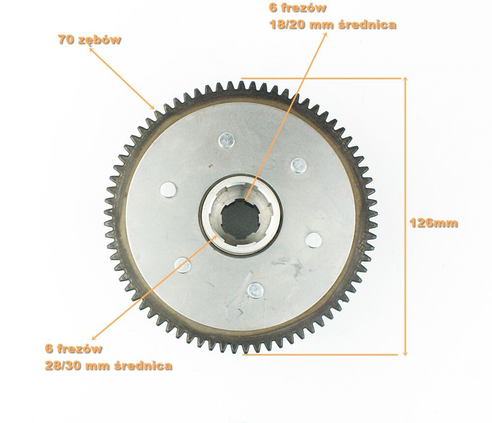 Sprzęgło tylne 70z CB200 quad atv 200 250 Bashan