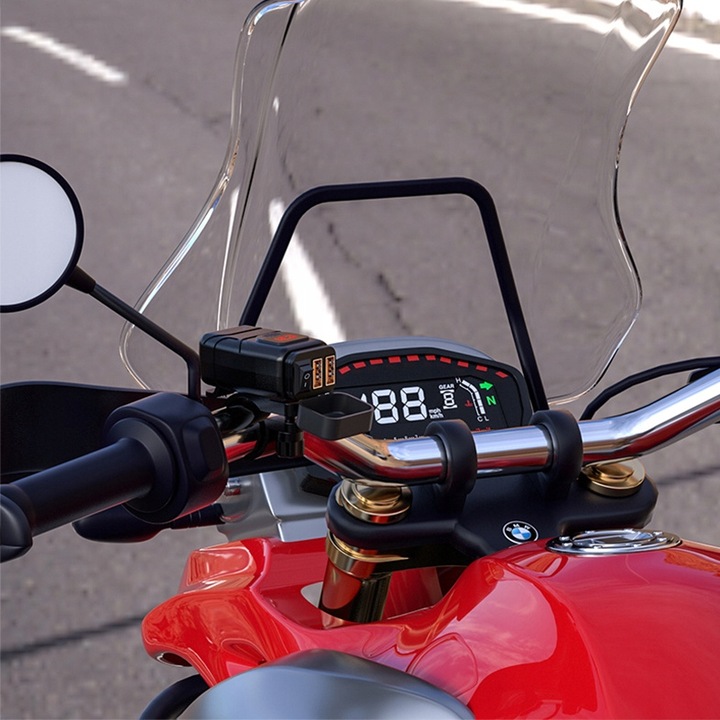 Motocyklowa ładowarka 2x USB QC3.0 9-24V szybka