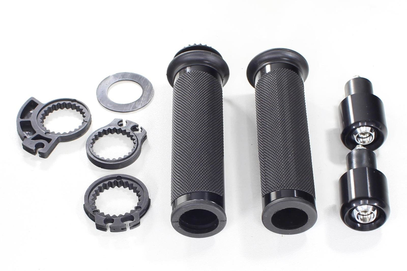 Manetki ciężarki gripy motocyklowe CL-013 czarny mat komplet