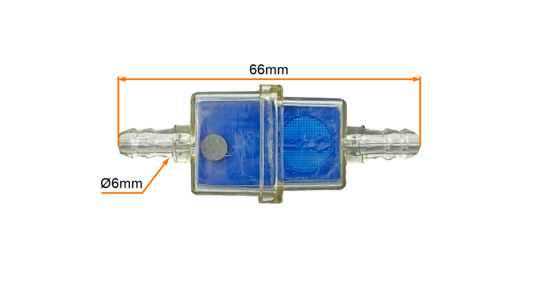Filtr paliwa 6mm uniwersalny Fast Flow niebieski z magnesem