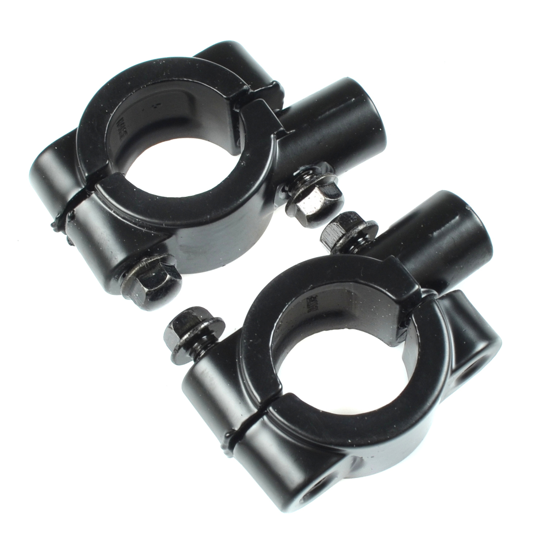Obejmy kierownicy na lusterko uniwersalne czarne 22mm M10x1,25