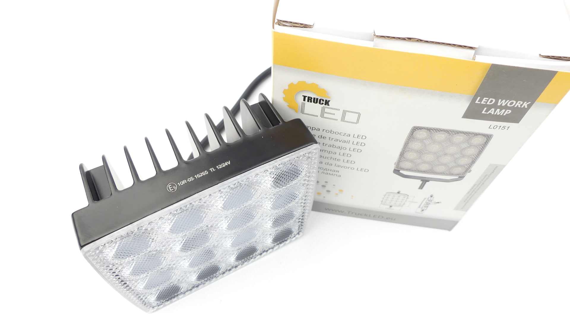 Lampa Robocza 16LED FLOOD 48W 12-24V 3300lm Mocna