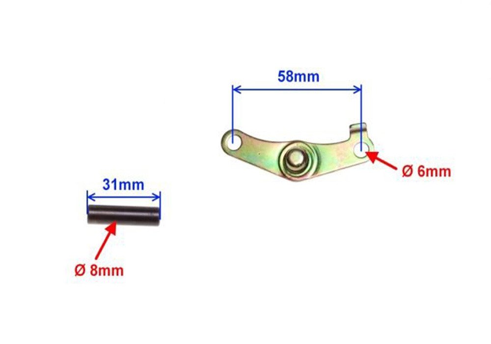 Wałek + zabezpieczenie koła rozrusznika elektr kpl