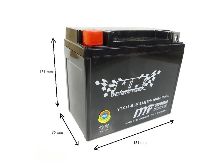Akumulator ytx12-bs 10ah wm motor żelowy