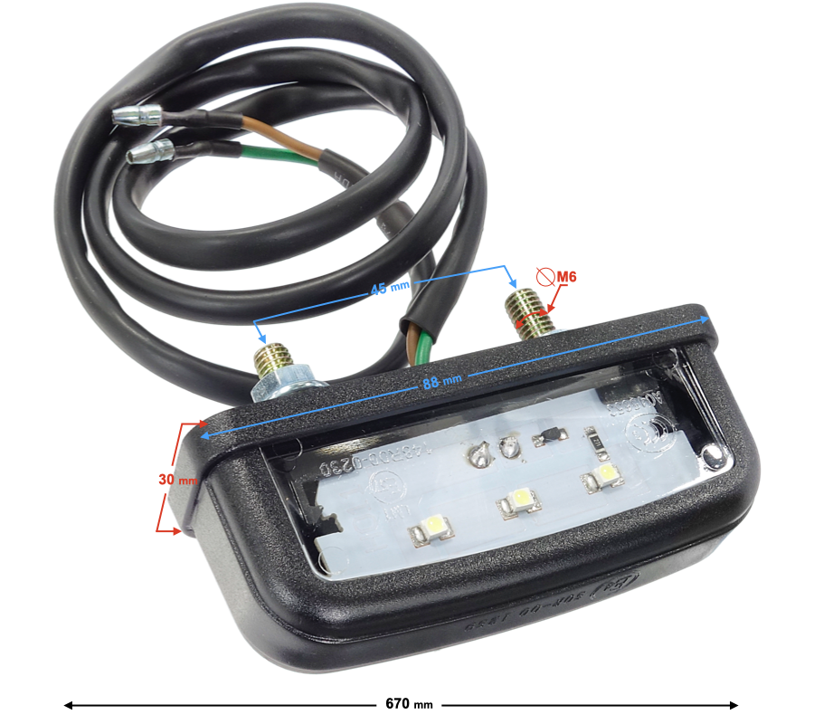 Lampa tablicy rejestracyjnej do Barton Hyper 125