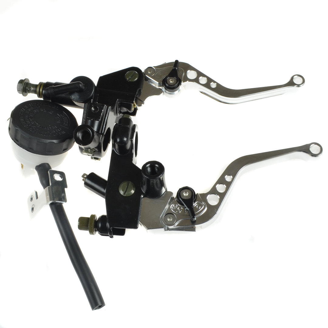 Dźwignie Klamki Hamulca Sprzęgła Srebrne Pompa RF