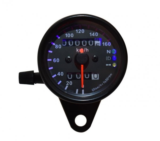 Licznik prędkościomierz uniwersalny 0-160 km/h podświetlenie kontrolki