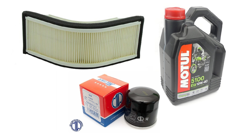 Zestaw filtr powietrza oleju HF204 olej 10w40 Motul Kawasaki ZX-10R 04-07