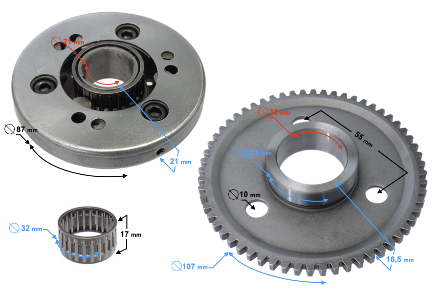 Bendix rozrusznika elektrycznego Barton Huragan125