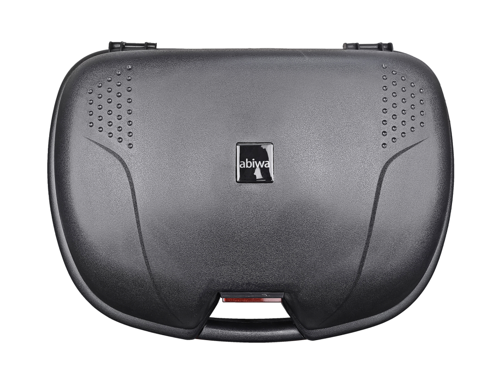 Kufer centralny bagażnikowy z odblaskiem na 2 kaski odpinany 55,5x43x27