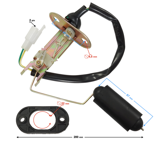 Czujnik poziomu paliwa do motoroweru Junak 901