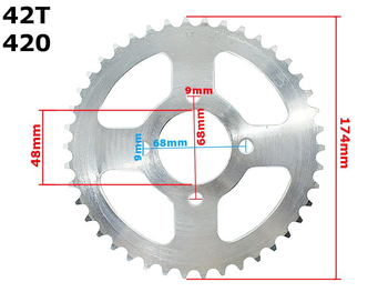 Zębatka tył 42z 420h junak ferro atv quad 50 125