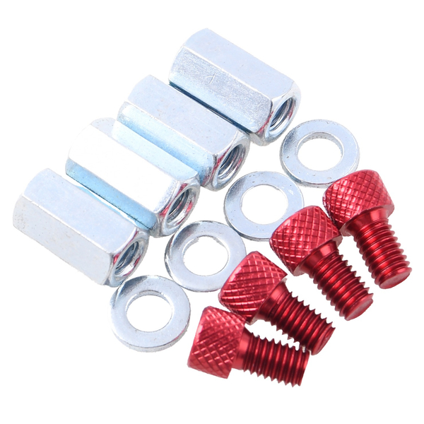 Nakrętki szpilki cylindra + zaślepki imbusowe czerwone Simson Jawa 50 DPR