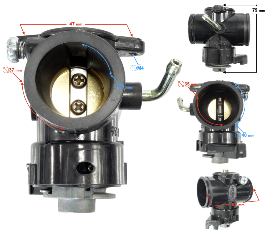 Przepustnica skuter Barton Scalpel