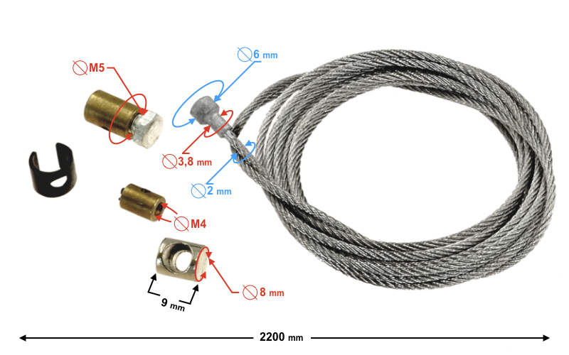 Zestaw Naprawczy Linki Sprzęgła 220mm