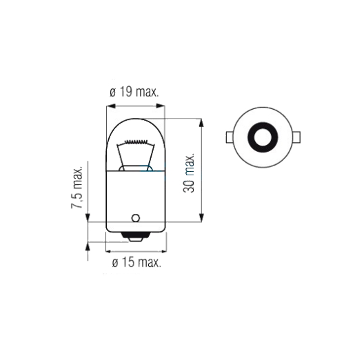 Żarówka BOSMA 12V 5W BA15s pomarańczowa (6265)