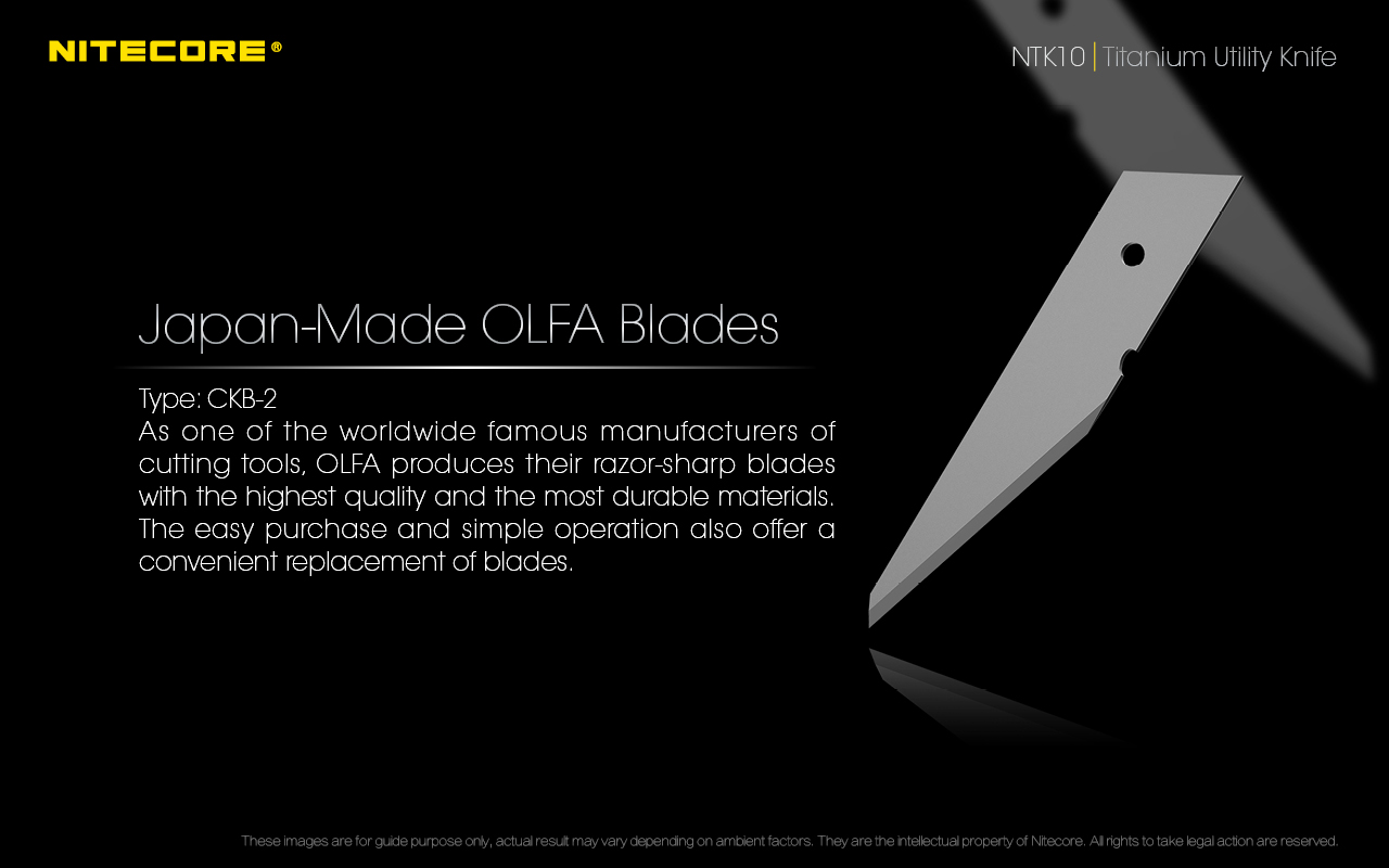 Nitecore nóż tytanowy wielofunkcyjny otwieracz wybijak japońskie ostrze