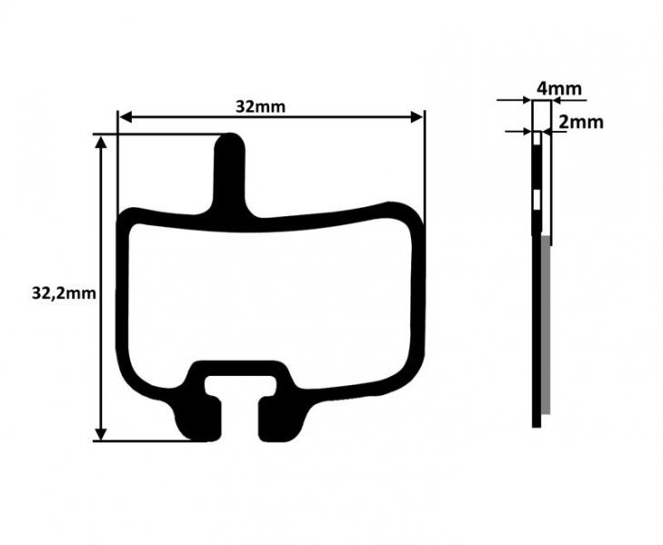 Klocki hamulca rowerowe tarczowe półmetaliczne