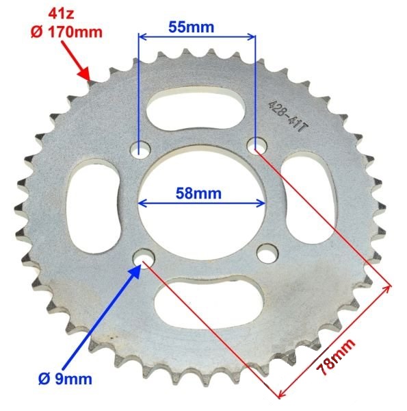 Zębatka tył 41z 428 Junak 901 902 Zipp Benzer GB