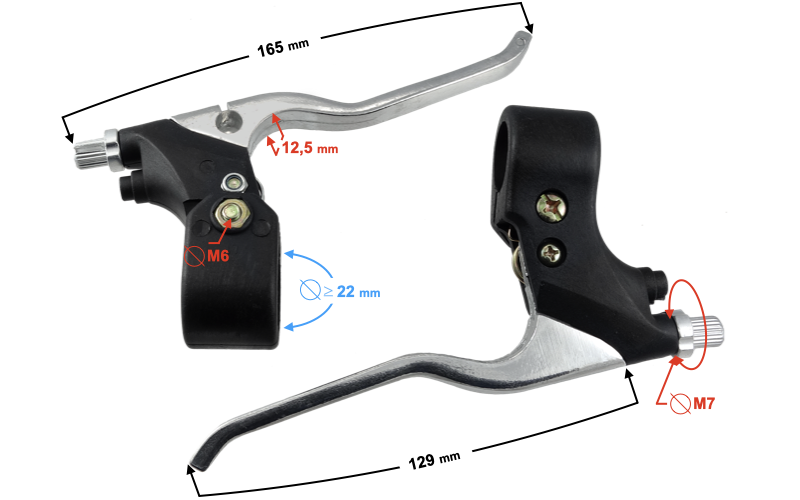 Dźwignie hamulca lewa i prawa do Pocket Bike Cross