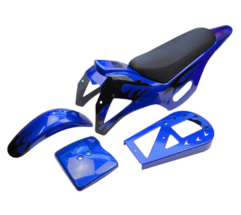 Plastiki owiewki niebieskie siedzenie pocket bike cross dirtbike 49 50 60cc