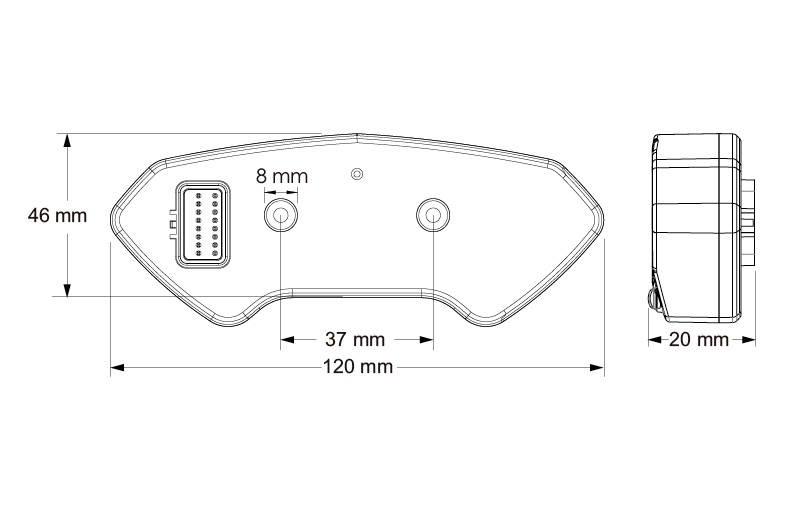 Koso licznik motocyklowy uniwersalny model DB-01RN cross enduro quad atv