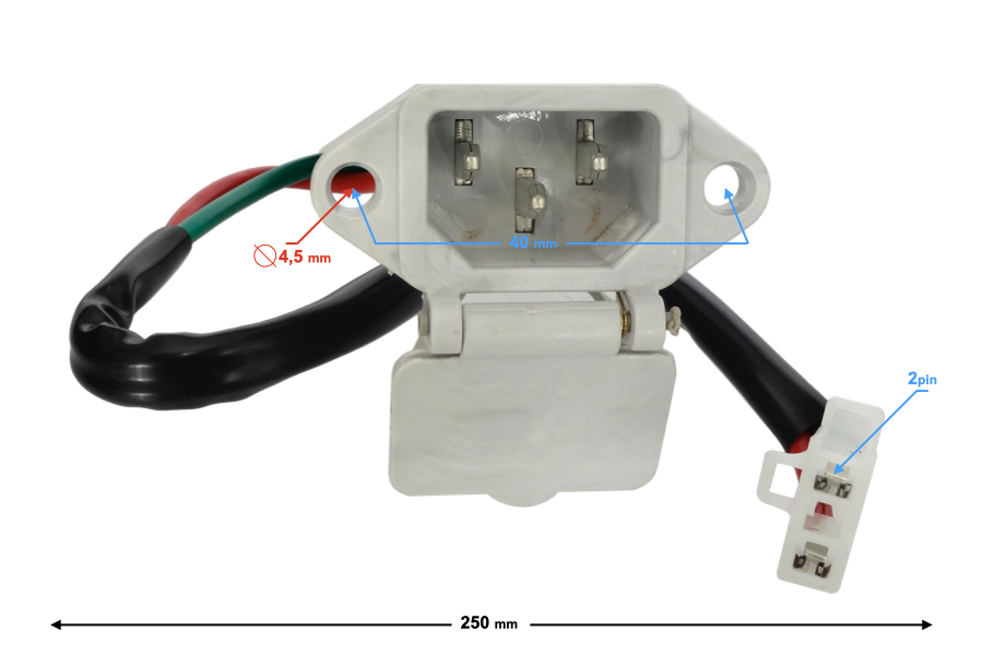 Gniazdo ładowania z klapką skuter elektryczny