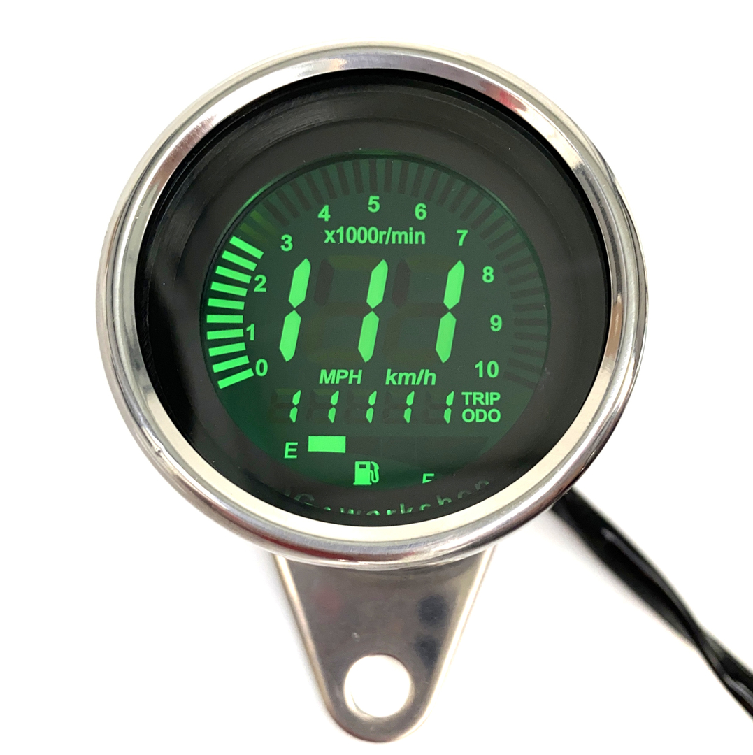 Licznik + obrotomierz uniwersalny LCD 12V wskaźnik paliwa przebieg