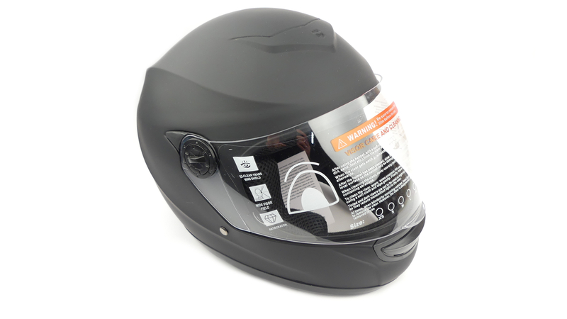 Kask na motocykl skuter motorower czarny mat