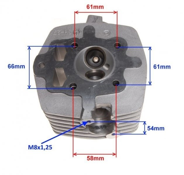 Głowica cylindra loncin 125 cc 4t komplet