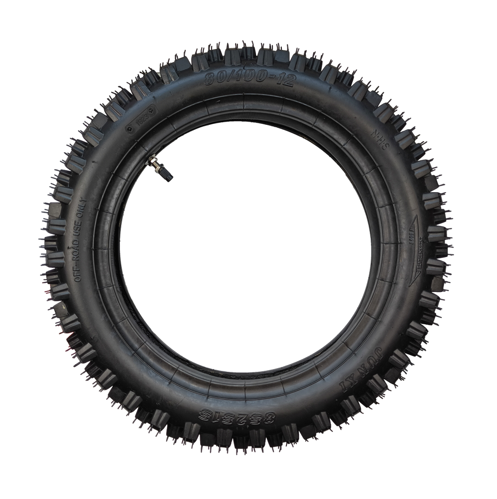 Opona 80/100-12 TT tył z dętką cross pitbike MRF Kayo YCF