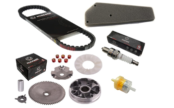 Zestaw naprawczy startowy skutera 4T GY6 Wariator Pasek Filtry Świeca