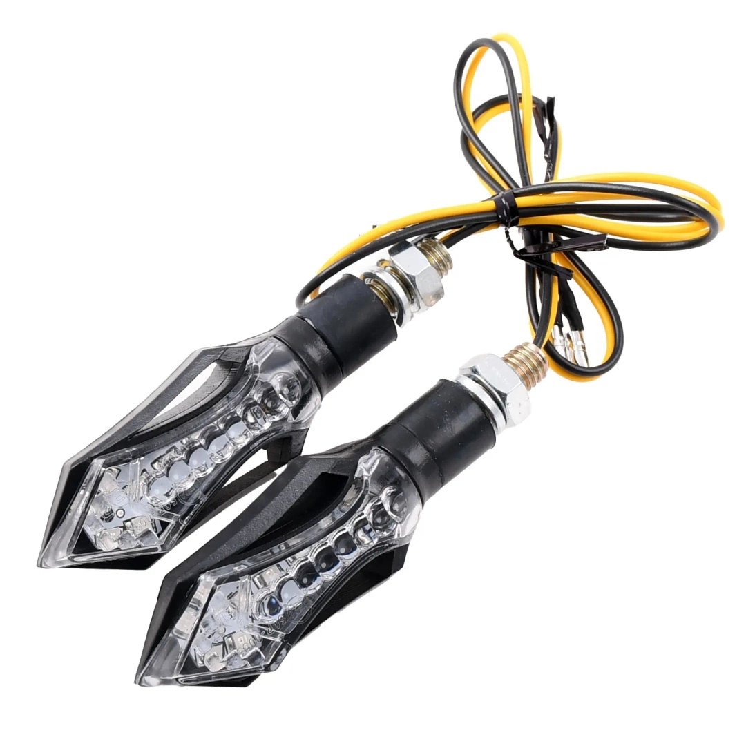 Kierunkowskazy Led mini strzałki czarne V26 homologacja E11 Racing Force