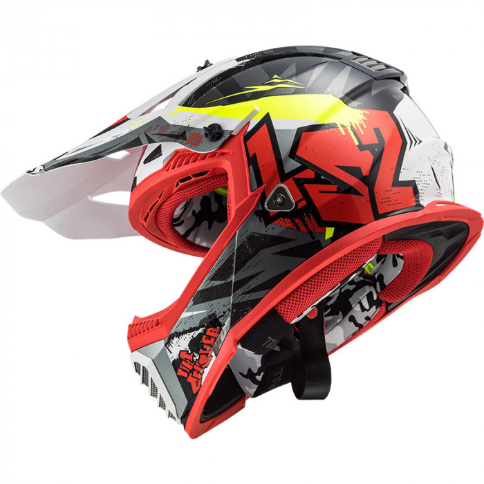 Kask LS2 MX437 FAST EVO Crusher Black Red
