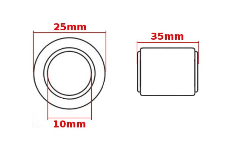 Tulejka Wahacza Atv Skuter Motorower 10x25/35