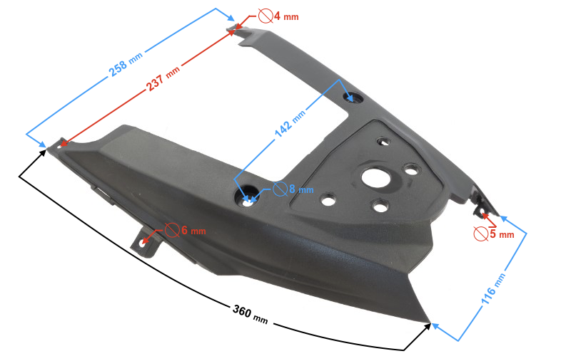 Obudowa reflektora tylnego czerwona do motoroweru FR 2 cz.2