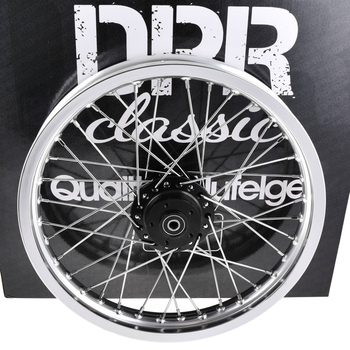 Koło jezdne 1,85x16 Simson S51 alu szprychy chrom DPR